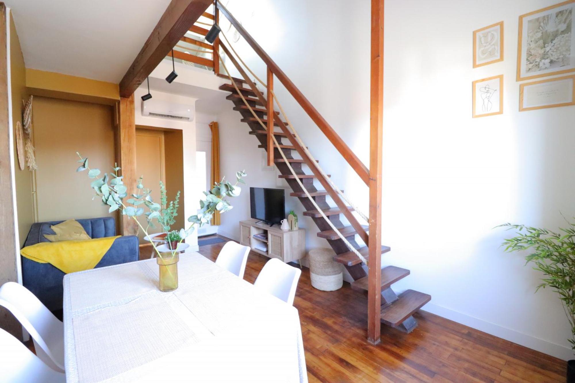 Le Boho - Charmant T3 Avec Climatisation Et Fibre แบร์เฌอรัก ห้อง รูปภาพ